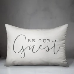 Ebern Designs Lueras Be Our Guest Indoor/Outdoor Lumbar Pillow | Wayfair North America