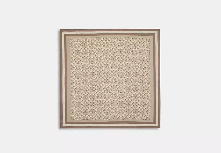 Signature Print Silk Square Scarf | Coach Outlet US