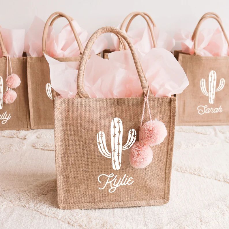 Cactus Bachelorette Desert Palm Springs Bachelorette Tote Bags for Bridesmaids Cactus Bag Persona... | Etsy (US)