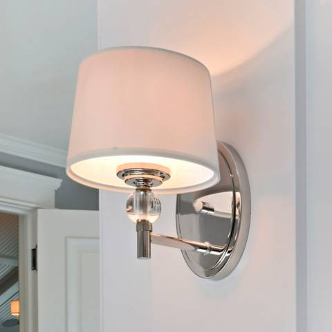 Maxim Rondo 8 1/2" High Polished Nickel Wall Sconce | Lamps Plus