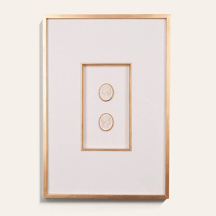Valentina Intaglio Art with Gold Edges & Double Wood Frame | Ballard Designs, Inc.