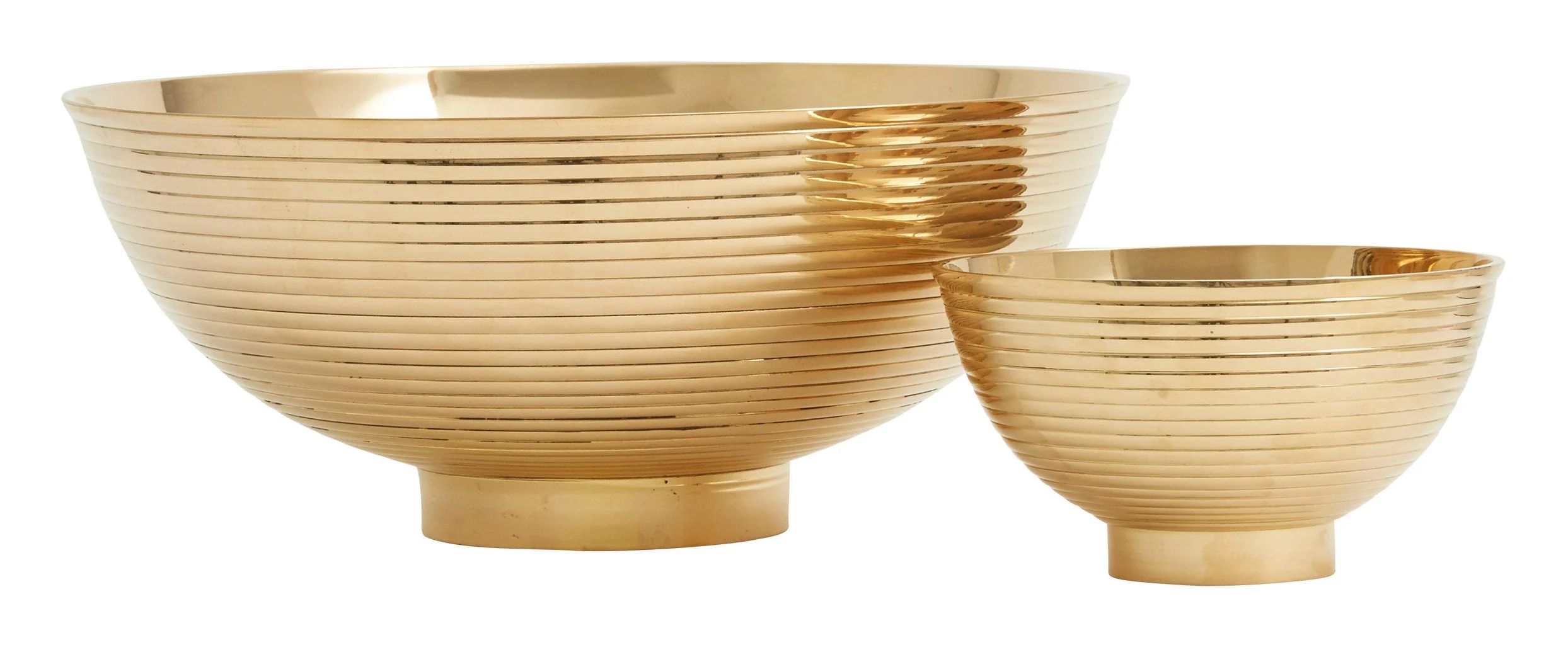 Brass Ridged Bowls | Jayson Home