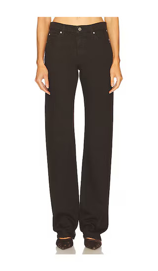 Graham Low Rise Straight Twisted Seam in Espresso Brown | Revolve Clothing (Global)