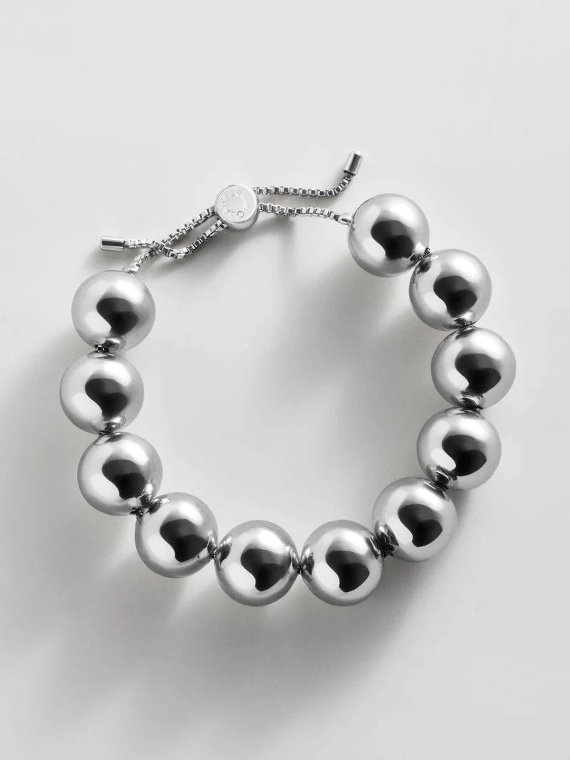 Jane Beaded Bracelet - Silver Bead | BaubleBar