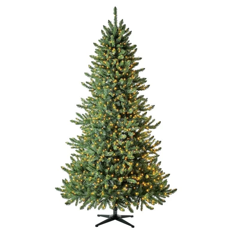 Holiday Time Milford Pre-Lit Clear LED Light Green Pine Christmas Tree, 7.5' | Walmart (US)