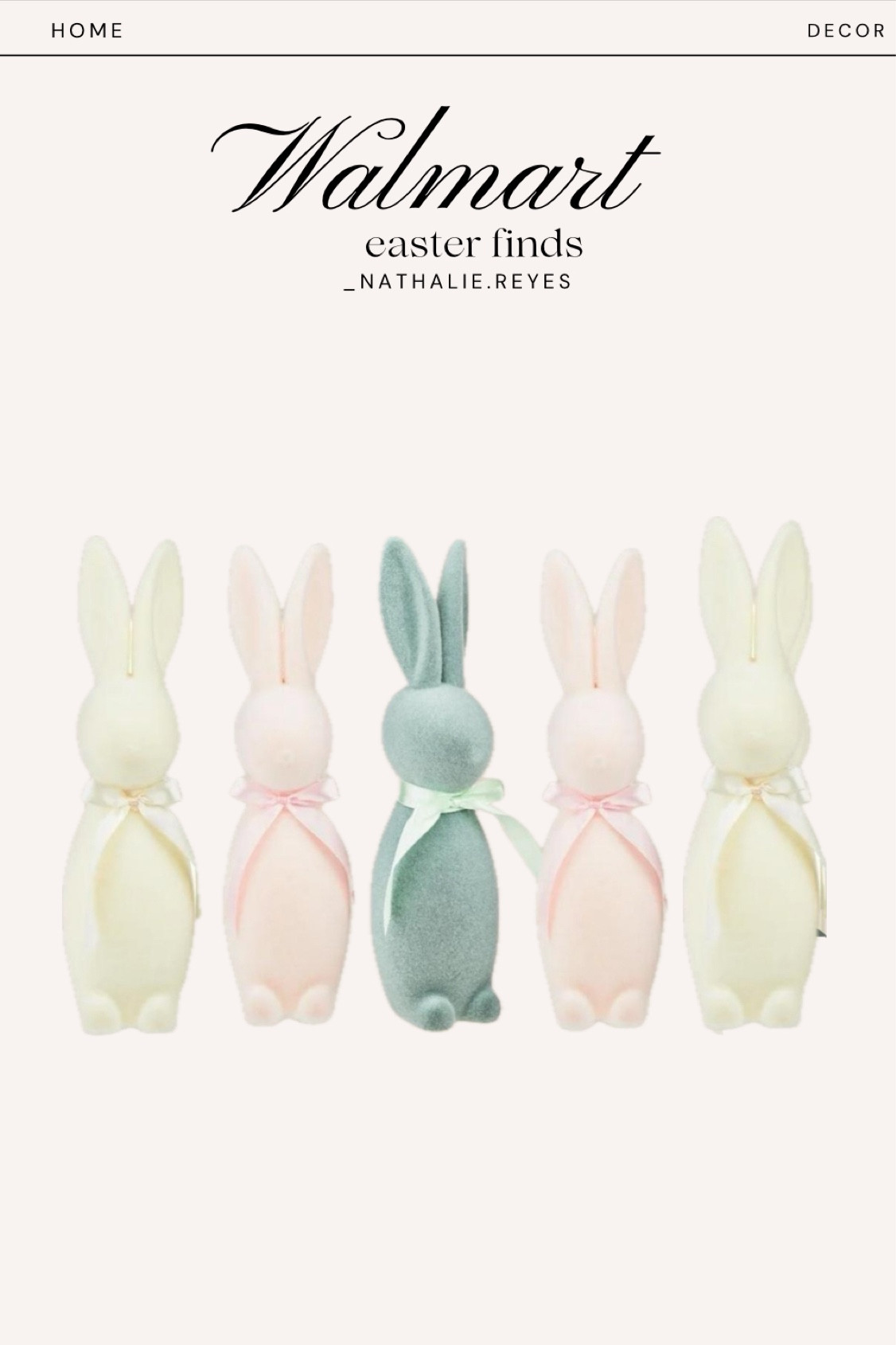 @Walmart Easter finds for your next Walmart order #walmartpartner
#easter #easterfinds #easterdecor #flockedbunnies #walmartplus #walmartfinds #walmarthome

#LTKSeasonal #LTKkids #LTKhome