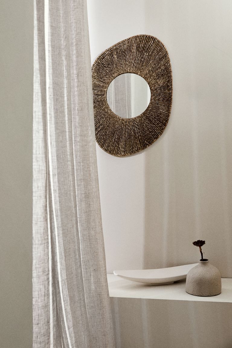 Large Seagrass-framed Mirror | H&M (US + CA)
