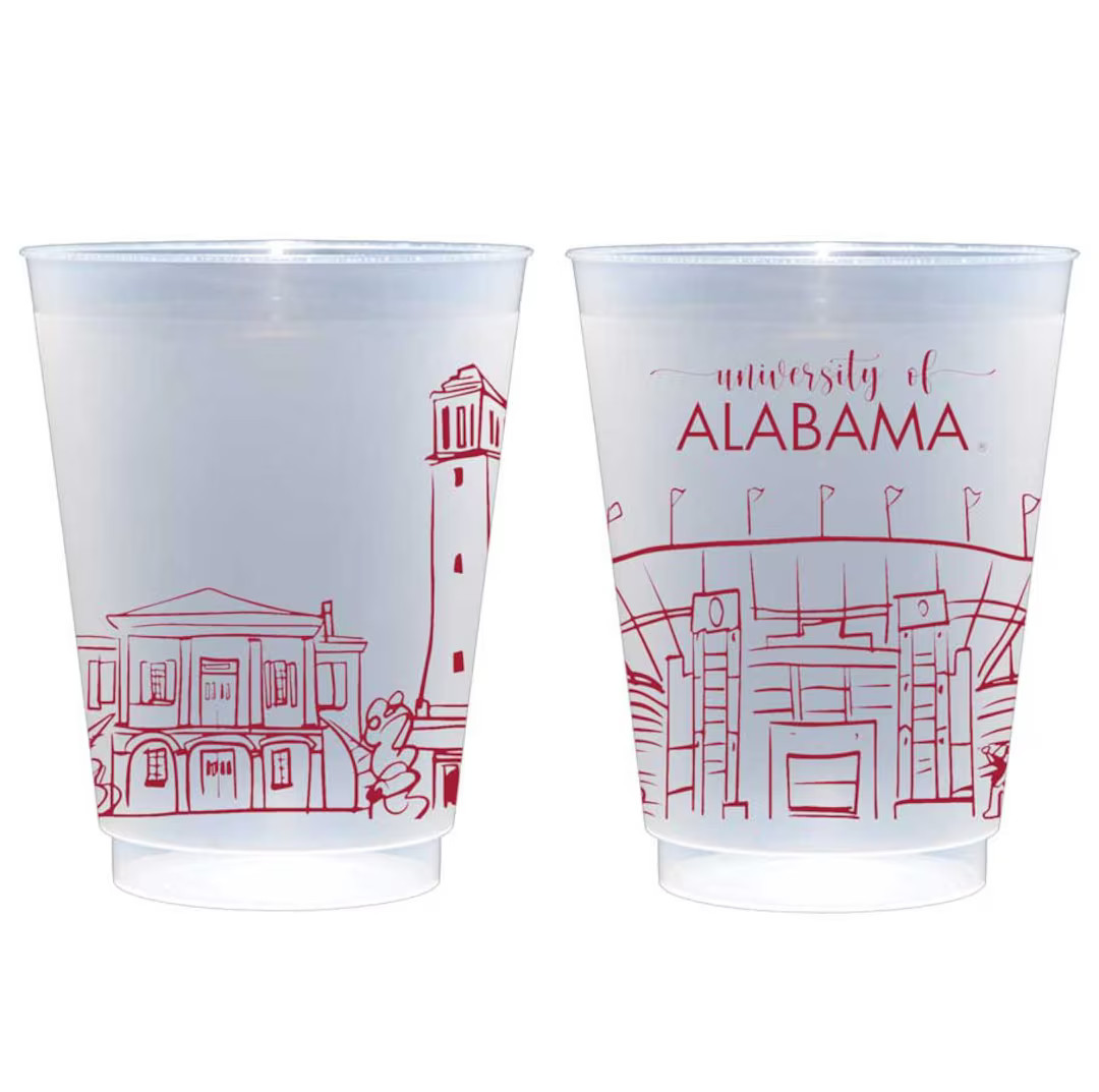 University of Alabama Campus Skyline Frosted Roadie Cup 10 Pack {tuscaloosa, Alabama} - Etsy | Etsy (US)