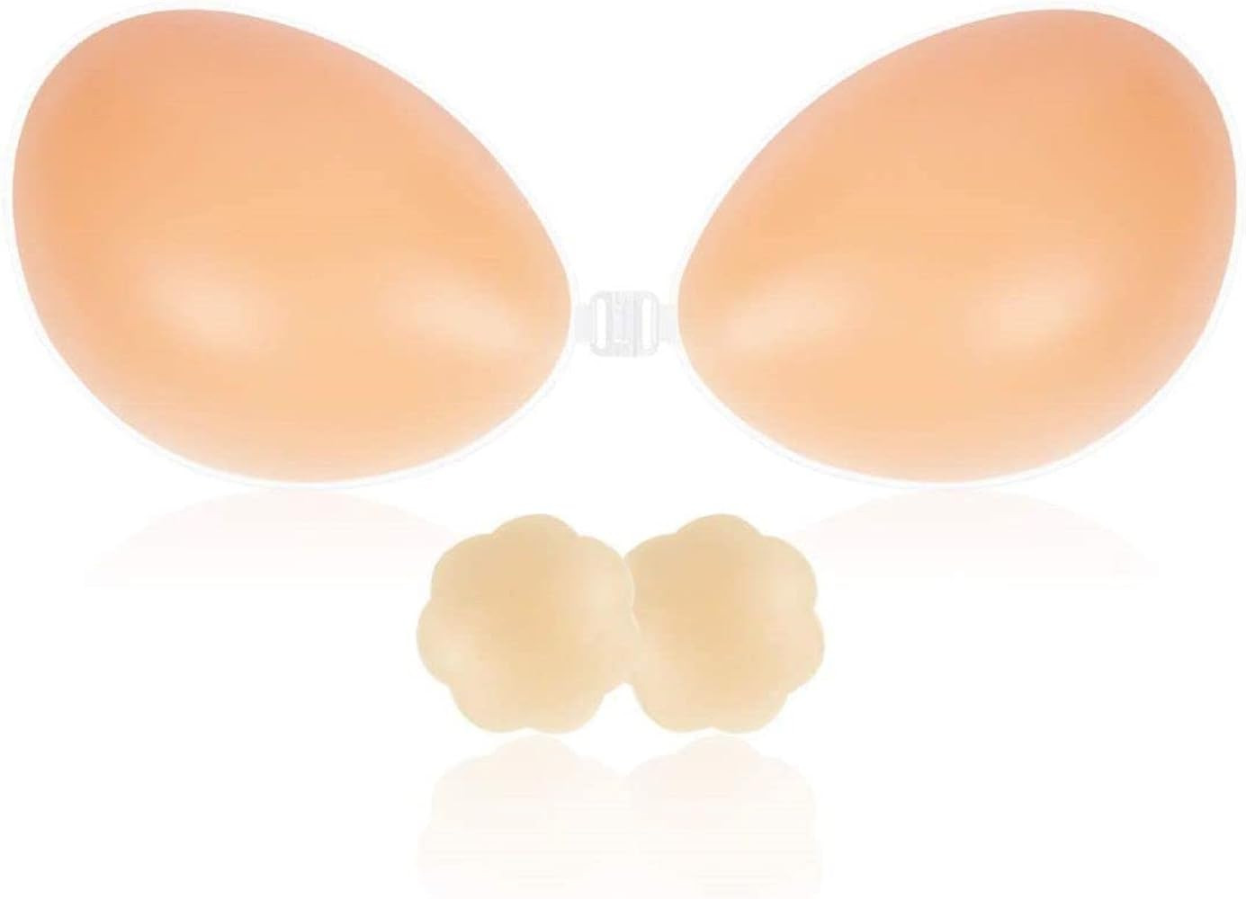 Stick on Bra, Strapless Backless Sticky Bras for Women, Adhesive Silicone Invisible Push Up Bra R... | Amazon (UK)