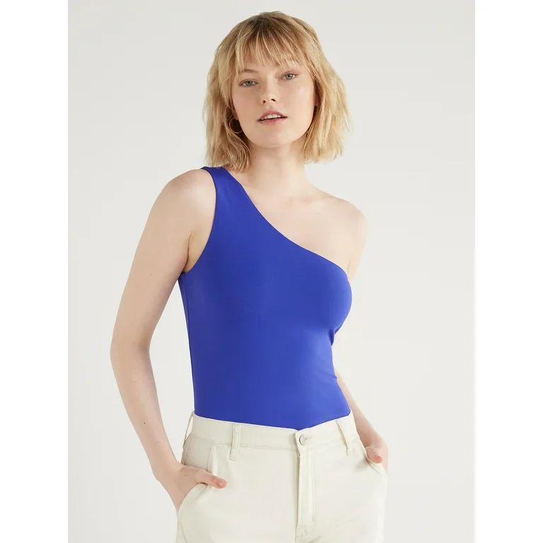 Scoop Women's Contour One Shoulder Tank Top, Sizes XS-XXL | Walmart (US)