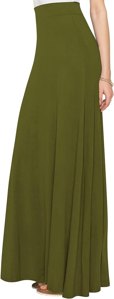 Women's Styleish Print/Solid High Waist Flare Long Maxi Skirt | Amazon (US)