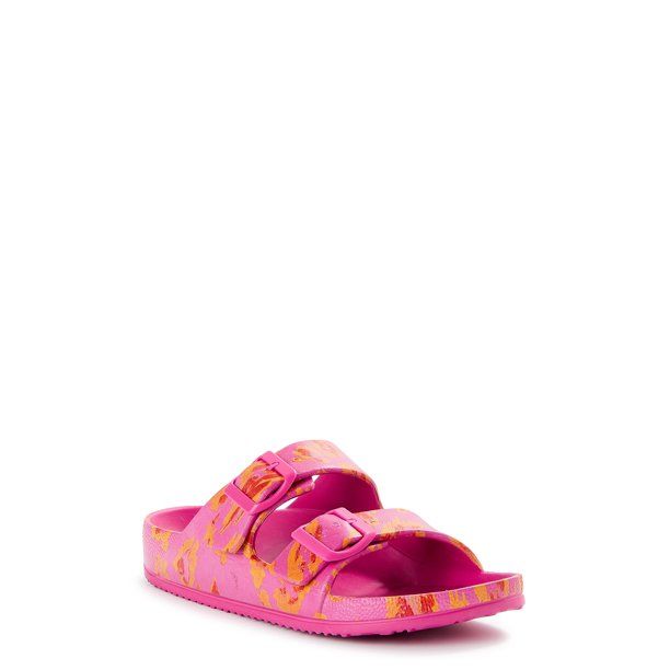 Scoop Women's Slide Sandals with Printed Footbed - Walmart.com | Walmart (US)