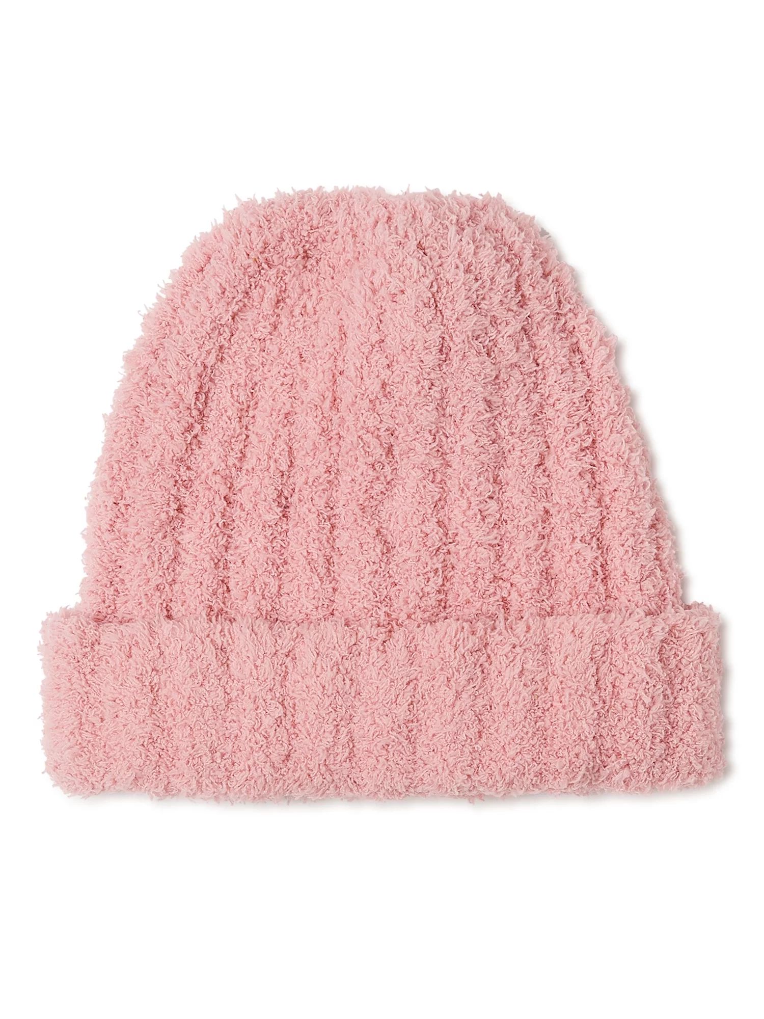 Time and Tru Women's Cozy Ribbed Beanie Hat - Walmart.com | Walmart (US)