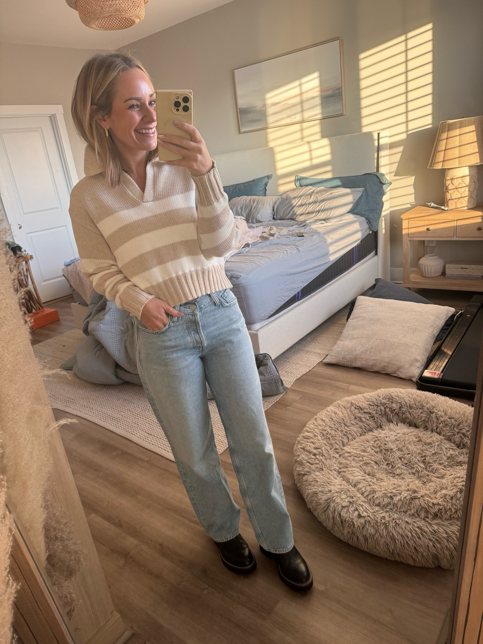 These AGOLDE jeans are so good!!! Worth the splurge because of how much I wear them 😍✨🤍 

favorite jeans, staple denim, staple jeans, casual outfit, casual outfits, mom of two, Claire Tammaro 

#LTKStyleTip #LTKMostLoved