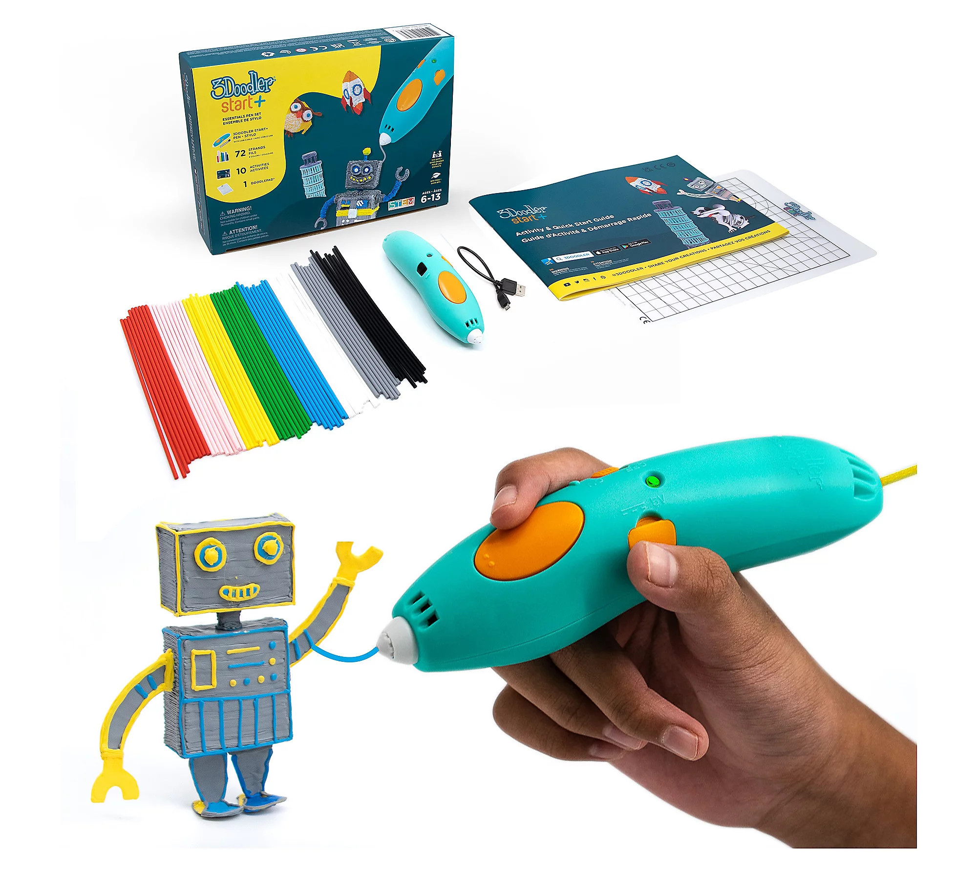 3Doodler 3D Pen Start+ Essentials Bundle with Mat | QVC