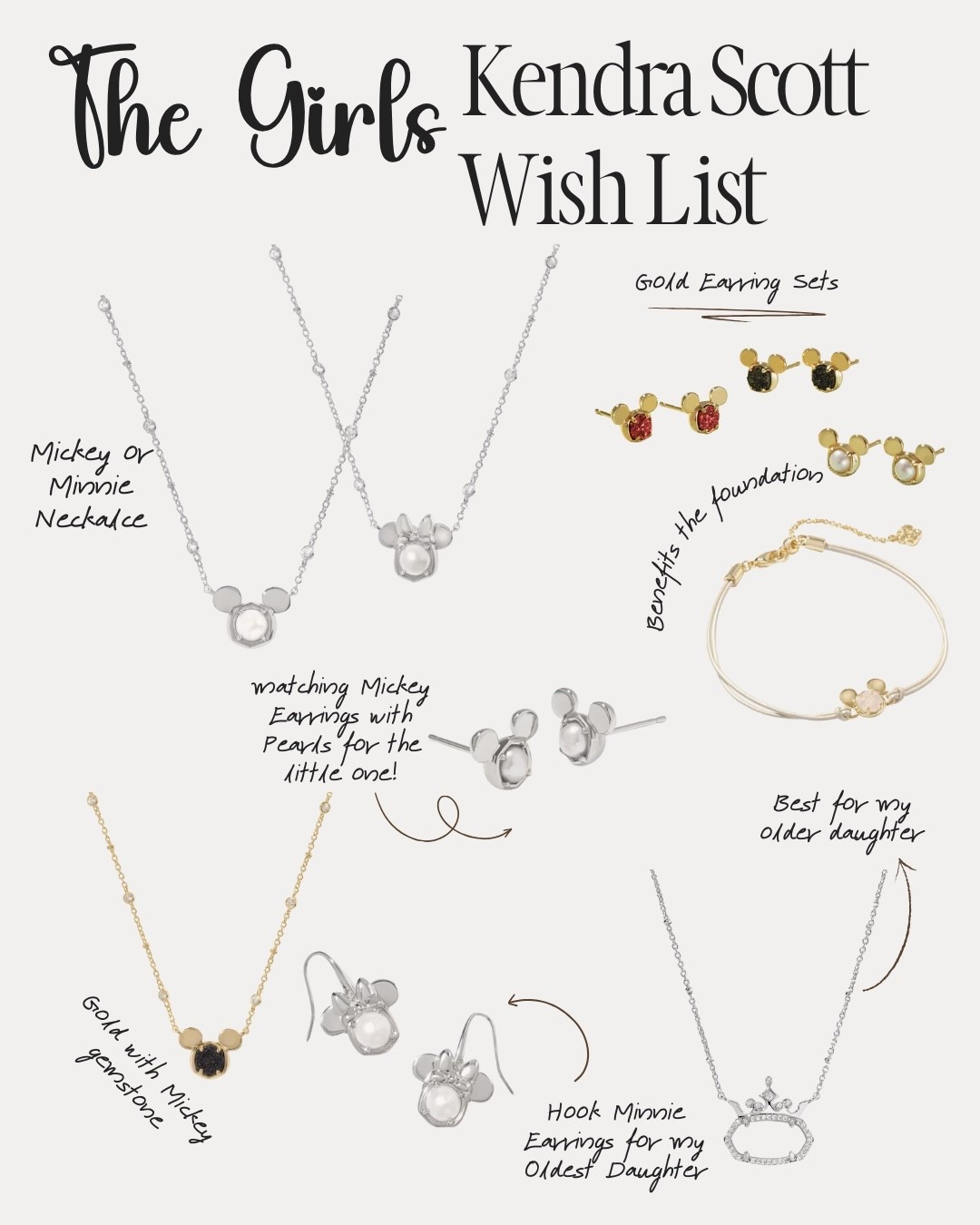 The Kendra Scott x Disney collaboration makes the cutest Disney necklaces for moms and daughters to enjoy together ✨ High-quality, beautifully designed Disney jewelry that feels special without feeling costume-y. This is straight from my daughter’s wish list and perfect for park days, Disney trips, or everyday wear for Disney girls who love a subtle touch of magic.

#LTKGiftGuide #LTKmomlife #LTKTravel