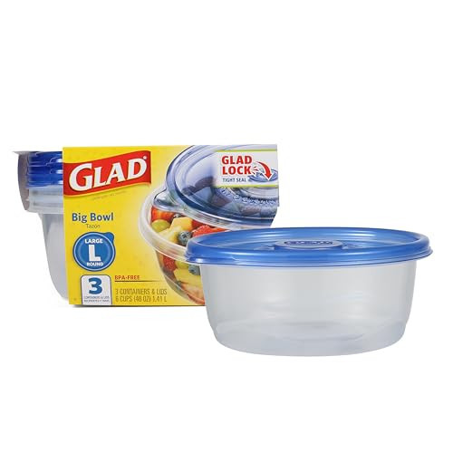 Glad Food Storage Containers - Big Bowl Container - 48 Ounce - 3 Containers | Amazon (US)