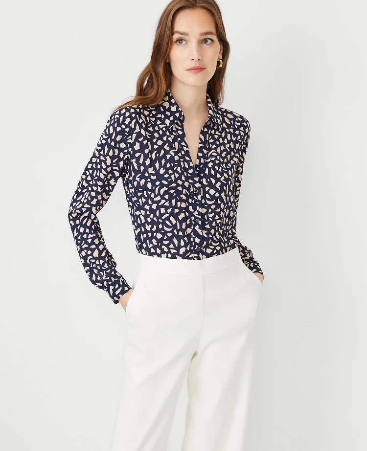 Animal Print Essential Shirt | Ann Taylor (US)