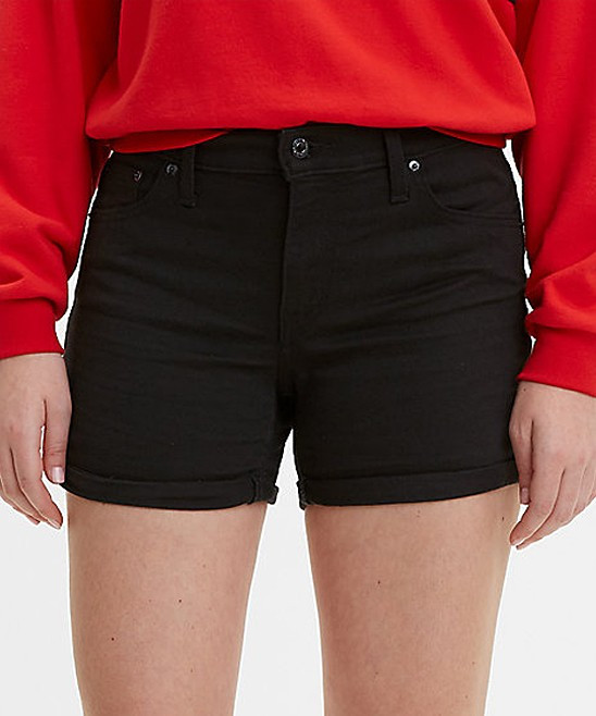 Levi's Women's Denim Shorts New - New Ultra Black Denim Shorts - Women | Zulily