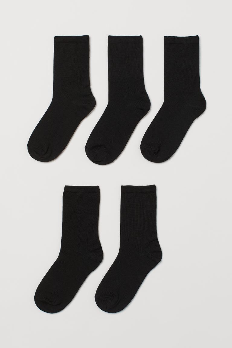 5-pack Socks - Black - Ladies | H&M US | H&M (US + CA)