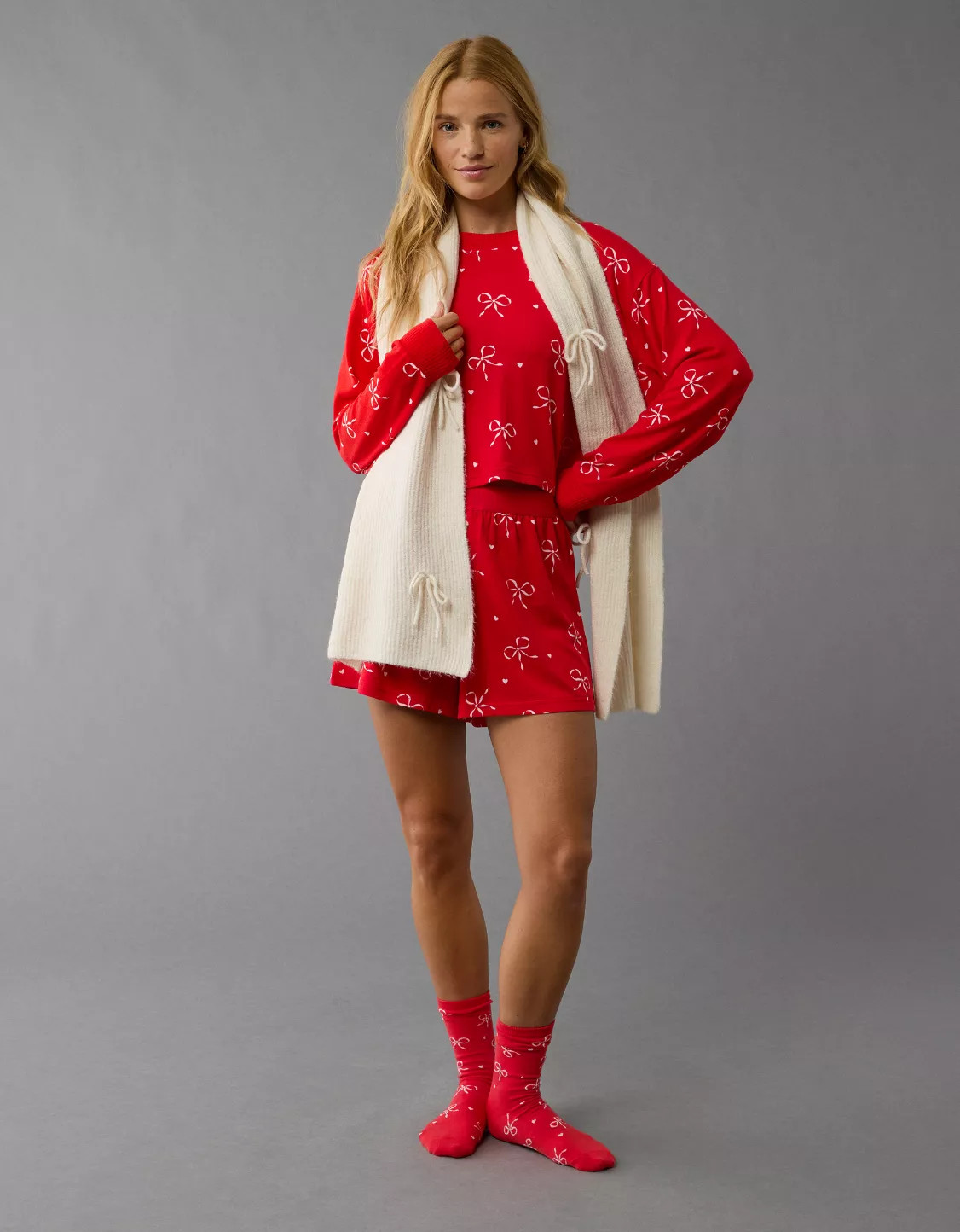 AE Bow Plush PJ Set | American Eagle Outfitters (US & CA)