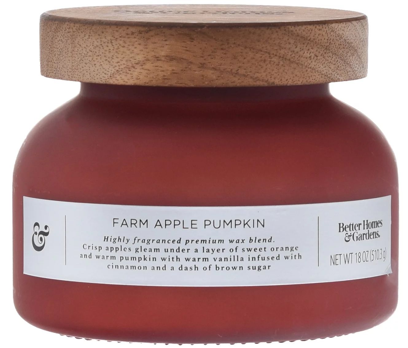 Better Homes & Gardens 18oz Farm Apple Pumpkin Scented 2-wick Frosted Bell Jar Candle - Walmart.c... | Walmart (US)