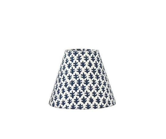 Indigo Blue Sconce Shade - Navy Block Print | Etsy (CAD)