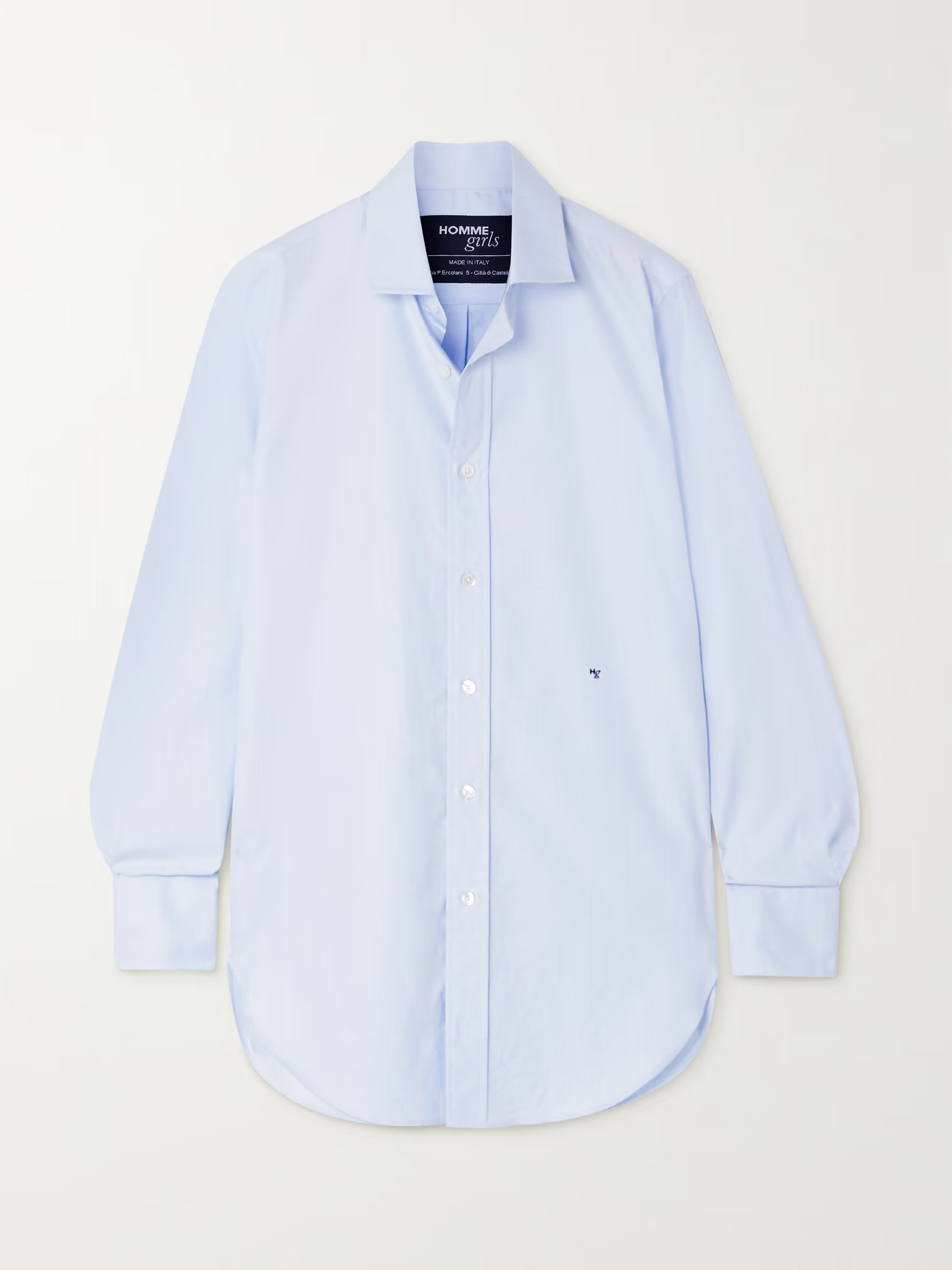 Embroidered cotton-poplin shirt | NET-A-PORTER (UK & EU)