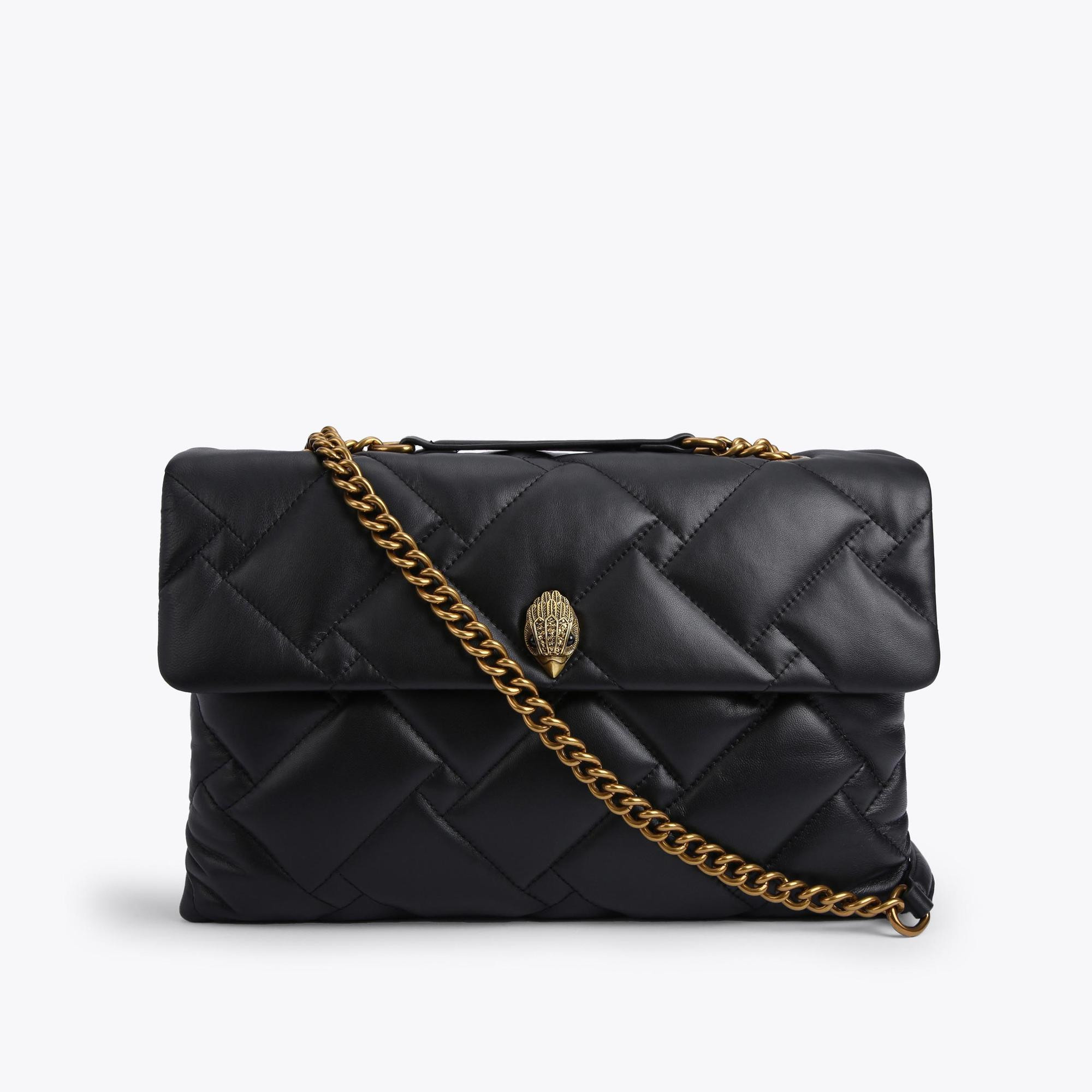 KENSINGTON SOFT XXL BAG Black Leather Quilted Oversized Bag by KURT GEIGER LONDON | Kurt Geiger (Global)