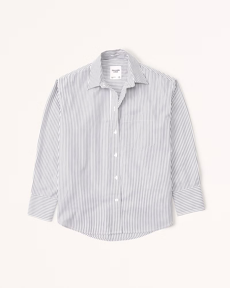 Poplin Step-Hem Shirt | Abercrombie & Fitch (UK)