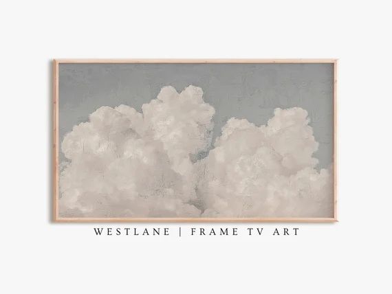Samsung Frame TV Art Cloud Painting  Country Farmhouse Decor - Etsy | Etsy (US)