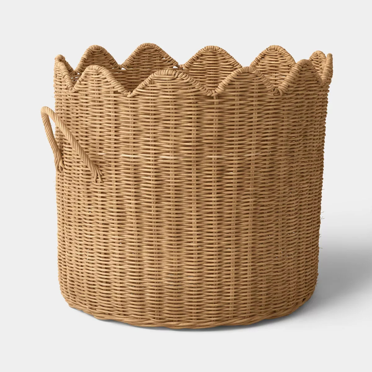 Scalloped Edge Woven Natural Basket - Threshold™ | Target