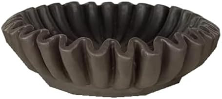 dinio Fluted Ruffle Decorative Bowl - Home Decor Accents for Living Room Styling Coffee Table Boo... | Amazon (CA)