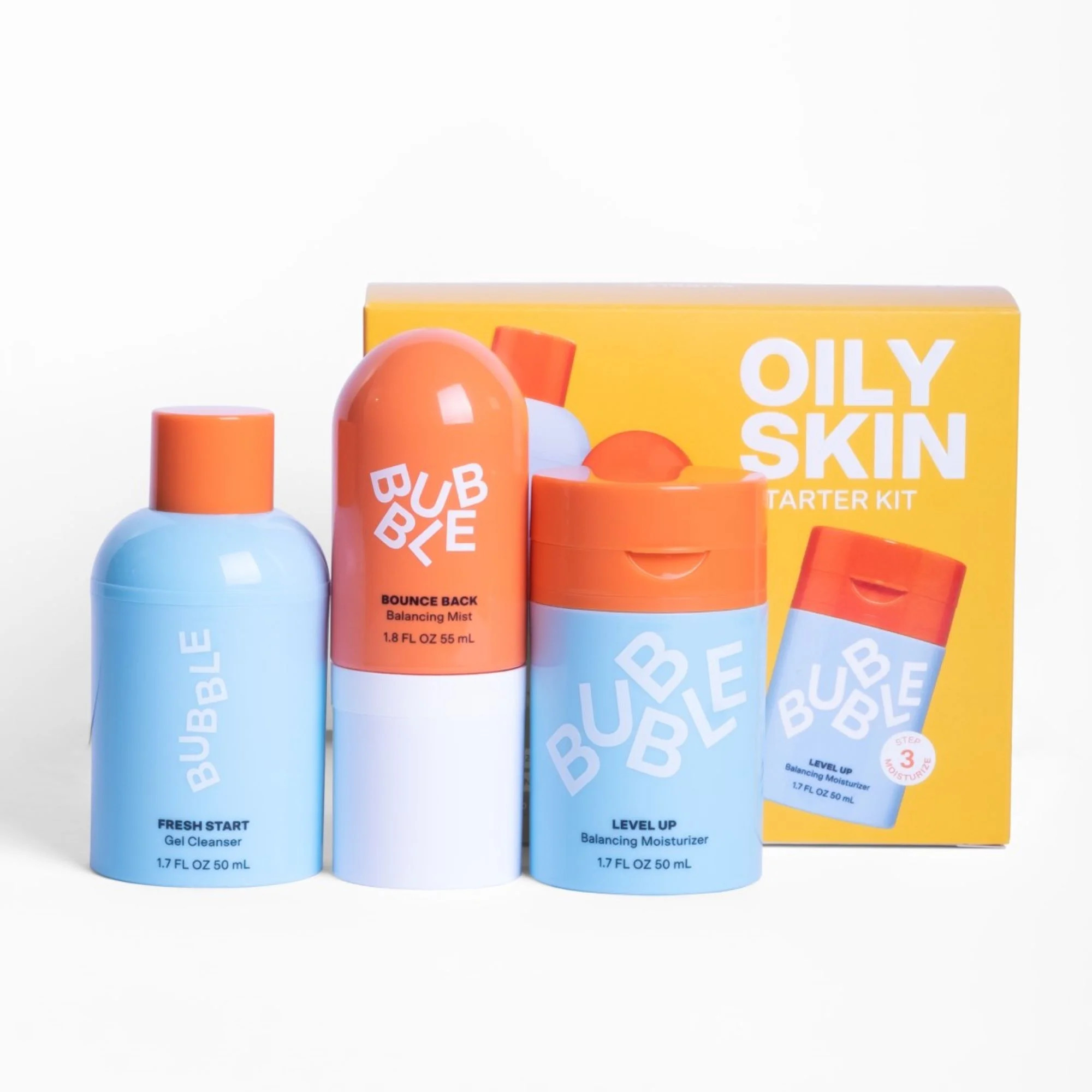 Bubble Skincare 3-Step Balancing Bundle, for Normal to Oily & Combo Skin, Everyday Care, Unisex, ... | Walmart (US)