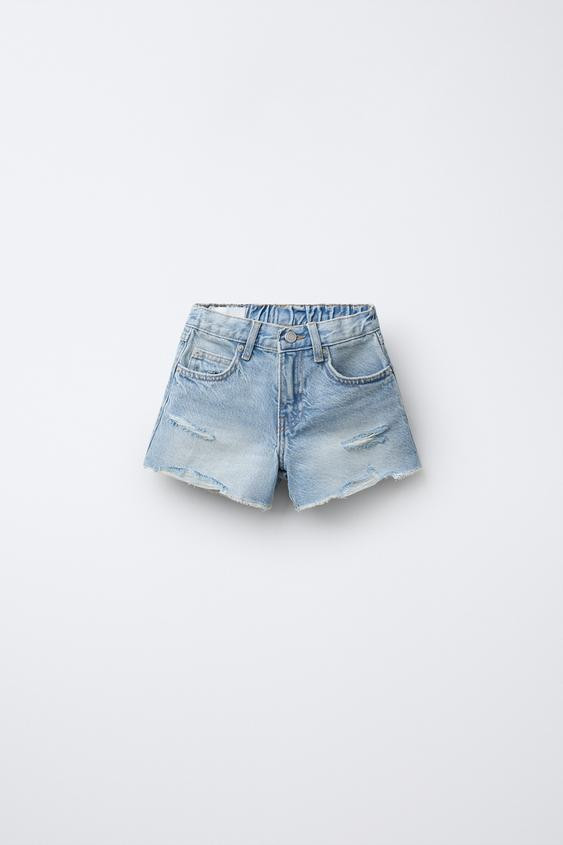 RIPPED DENIM SHORTS | Zara US