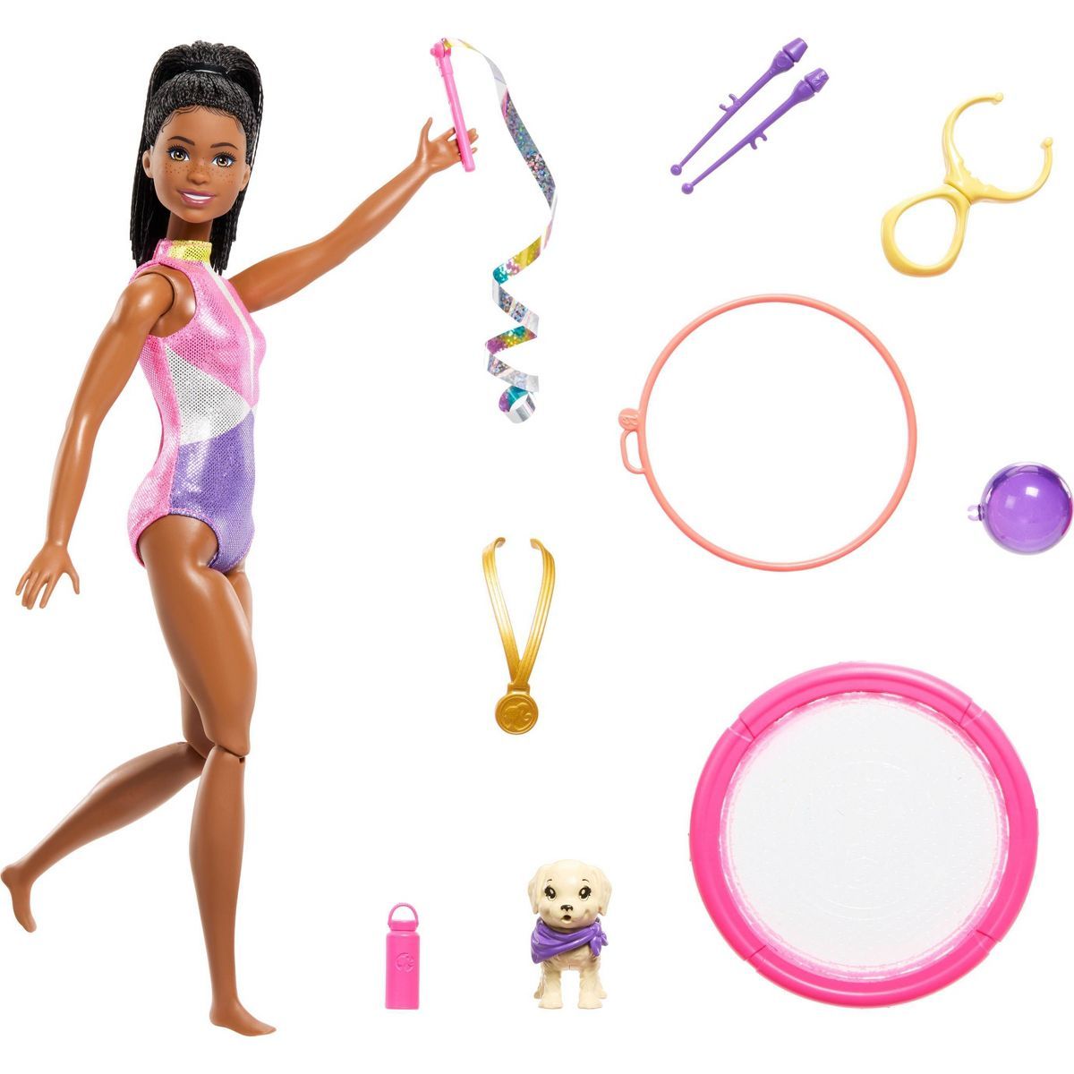 Barbie "Brooklyn" Gymnast Doll & Playset with Fashion Doll, Puppy, Trampoline and Accessories (Ta... | Target