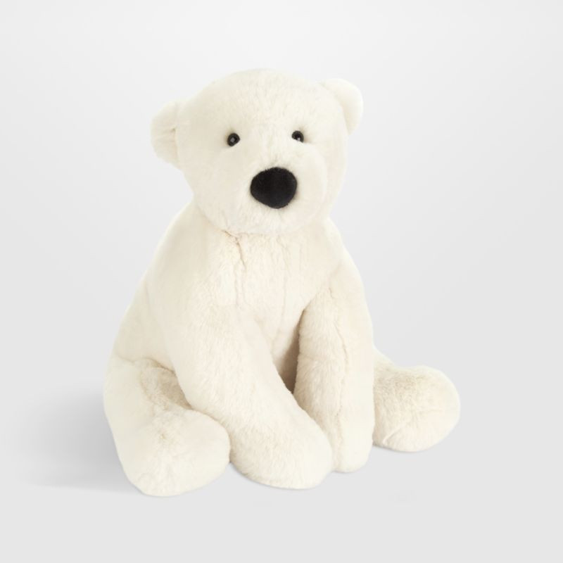 Jellycat Medium Perry Polar Bear Kids Stuffed Animal | Crate & Kids | Crate & Barrel