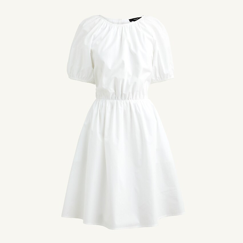 Tie-back cotton-poplin mini dress | J. Crew US
