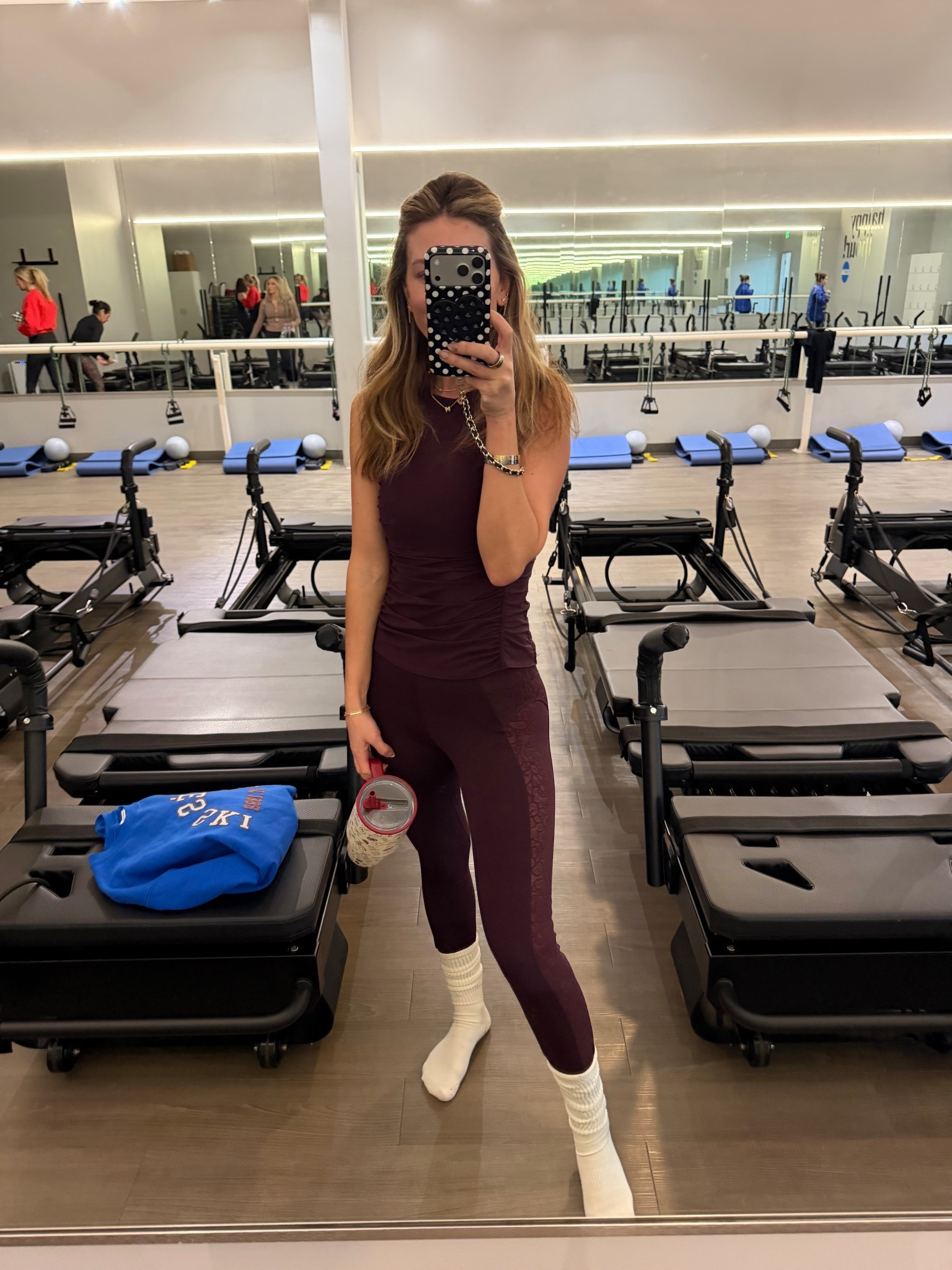 It’s been a while… back to Pilates! 
Lululemon tank size 6
Like a cloud bra size 6
Leggings size 4
Amazon grip socks 
Hydrojug use code ASHLEE

Après-ski sweatshirt 

#LTKActive #LTKOver40 #LTKmorningroutine