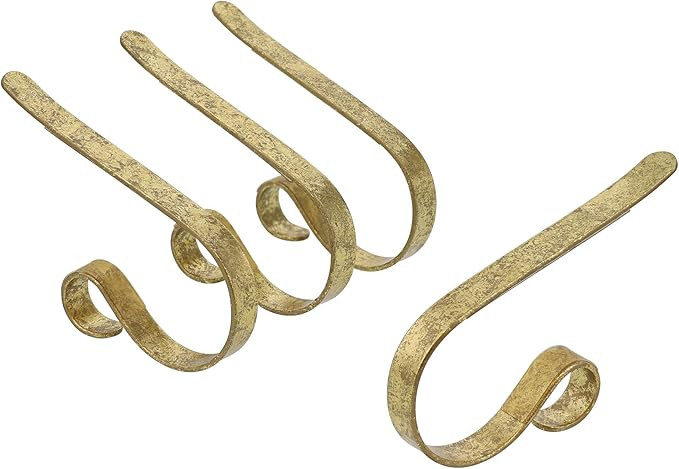 The Original MantleClip® Stocking Holder- 4 Pack (Gold Foil) | Amazon (US)