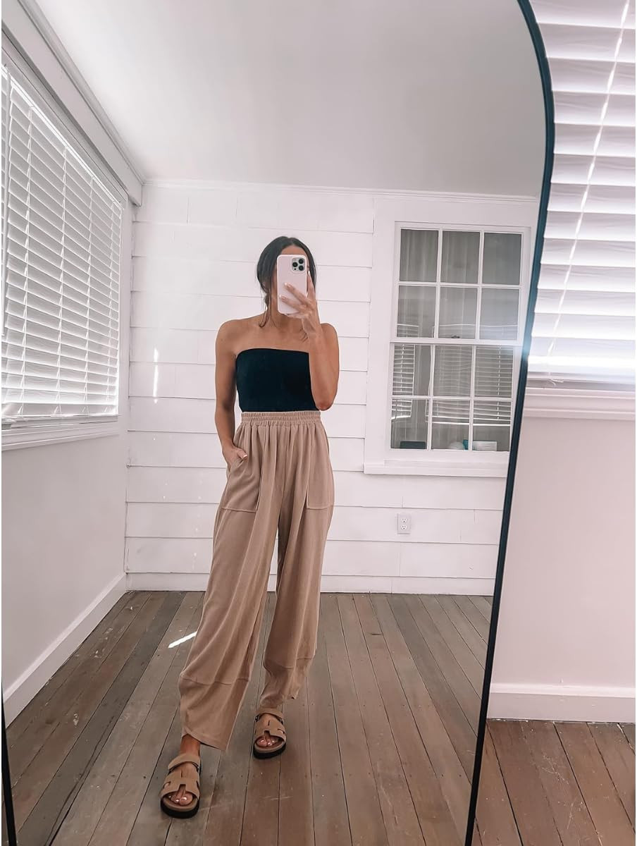 wearing a S in the pants, S in the tube tops and sandals are true to size. Baggy wide leg pants/tube top/sandals/casual summer outfit 
 

 

#LTKSeasonal #LTKPetite #LTKFindsUnder50