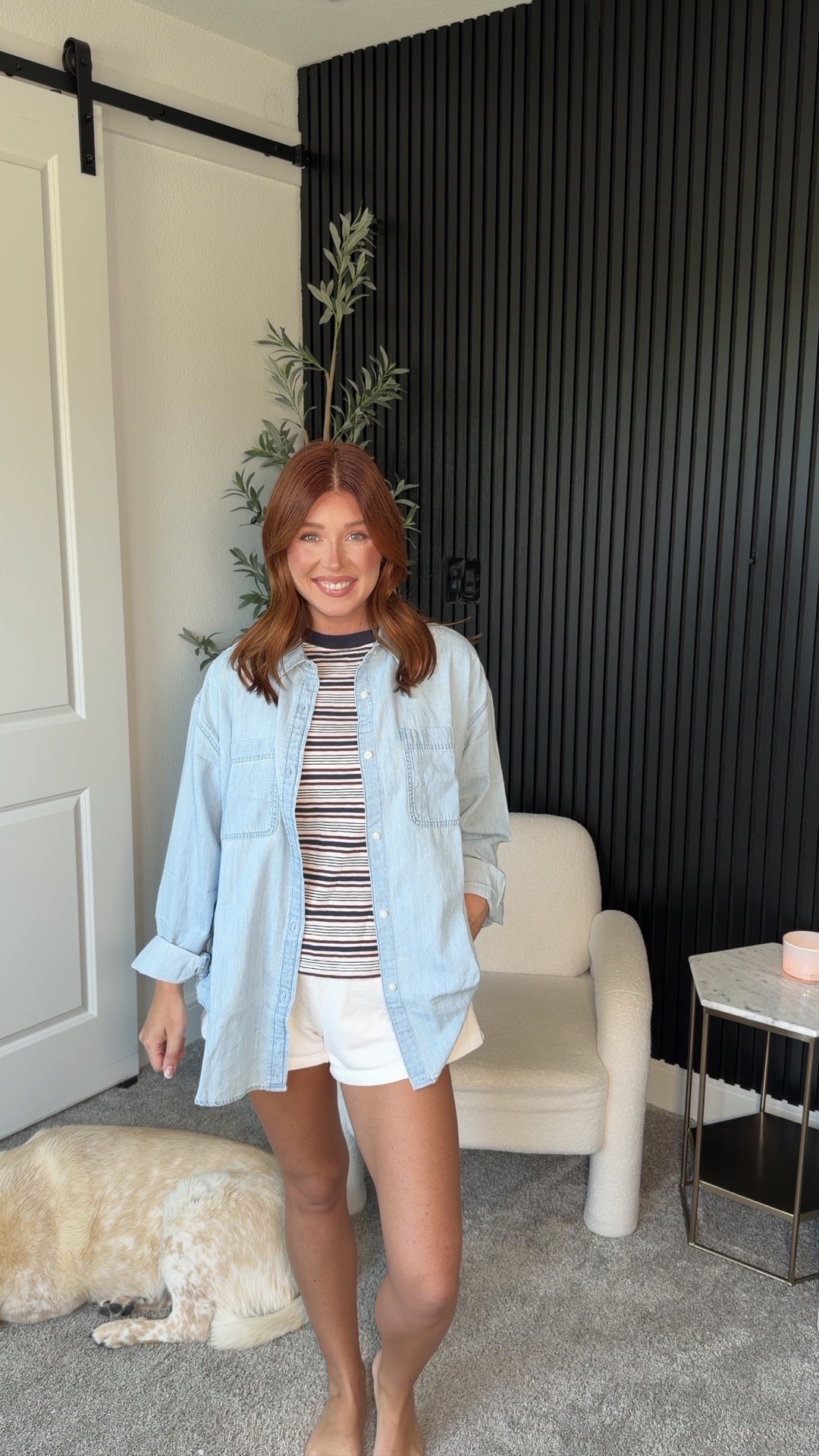 @Aerie new arrivals 

wearing size S in sleep dress, tees and shorts & a medium in the denim shirt 

use code REALMAKERS20 to save 20%

#LTKSaleAlert #LTKgrwm