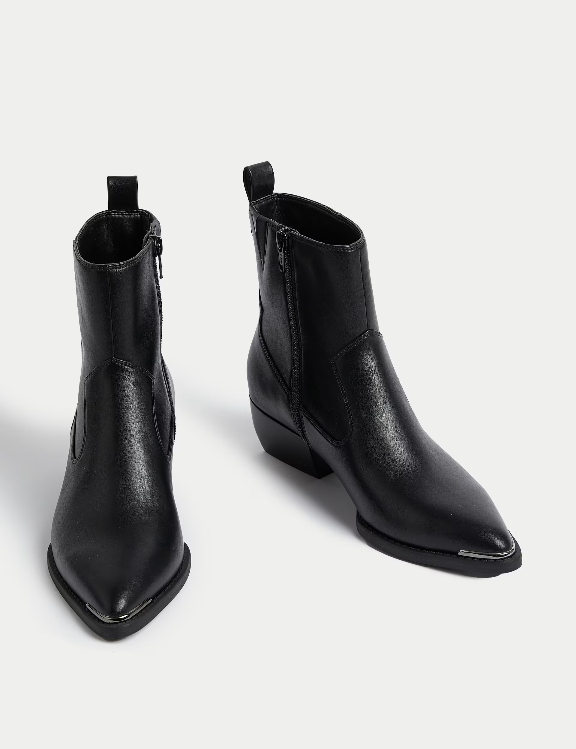 Cow Boy Block Heel Ankle Boots | Marks & Spencer (UK)