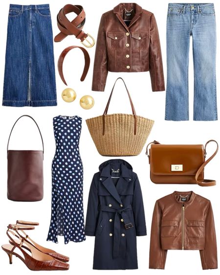Love this spring outfits and workwear options, from the trench coat to denim skirt, and leather jackets. 

#LTKworkwear #LTKitbag #LTKstyletip