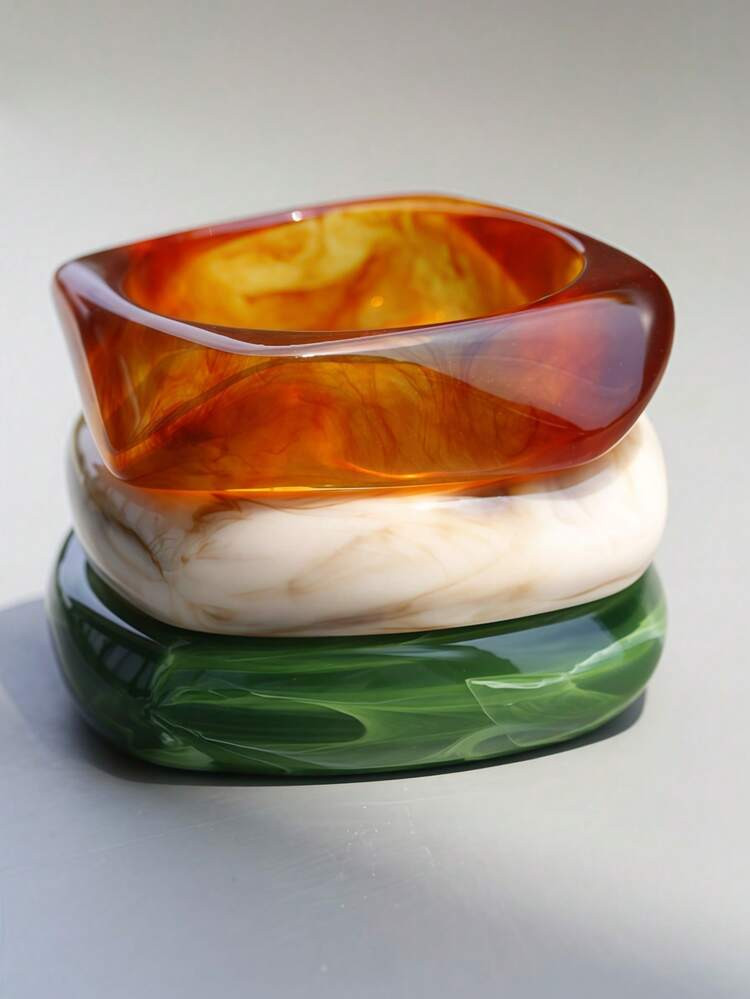 3pcs/1pc Exaggerated Geometric Bracelet Set, Versatile Jewelry Accessory For Daily Wear, Party, Vacation, Boho Style | SHEIN