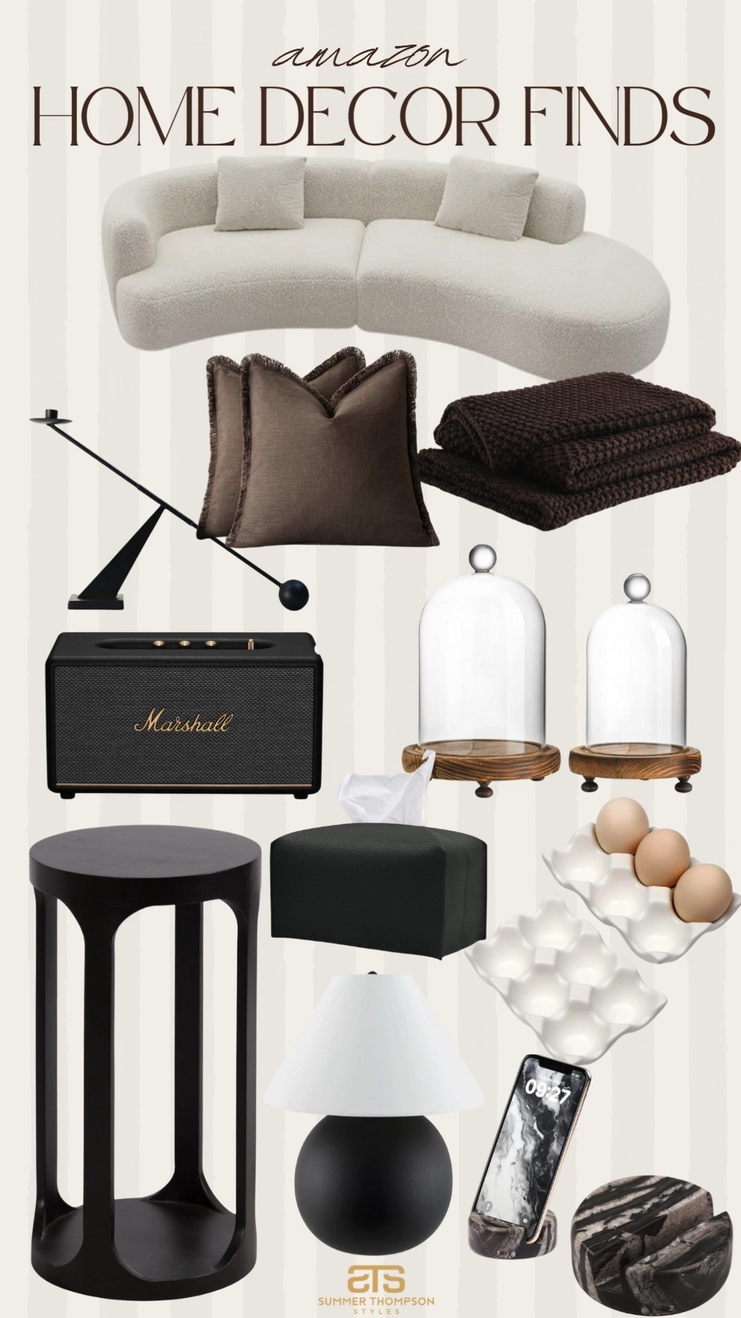 Amazon home finds that have caught my eye! 

Neutral. Modern home. Arched sofa. Side table. Cloche. Speaker. Candle holder. Throw blanket. Throw pillow. Trending. Best sellers. Viral  

#LTKHome #LTKFindsUnder100 #LTKSeasonal