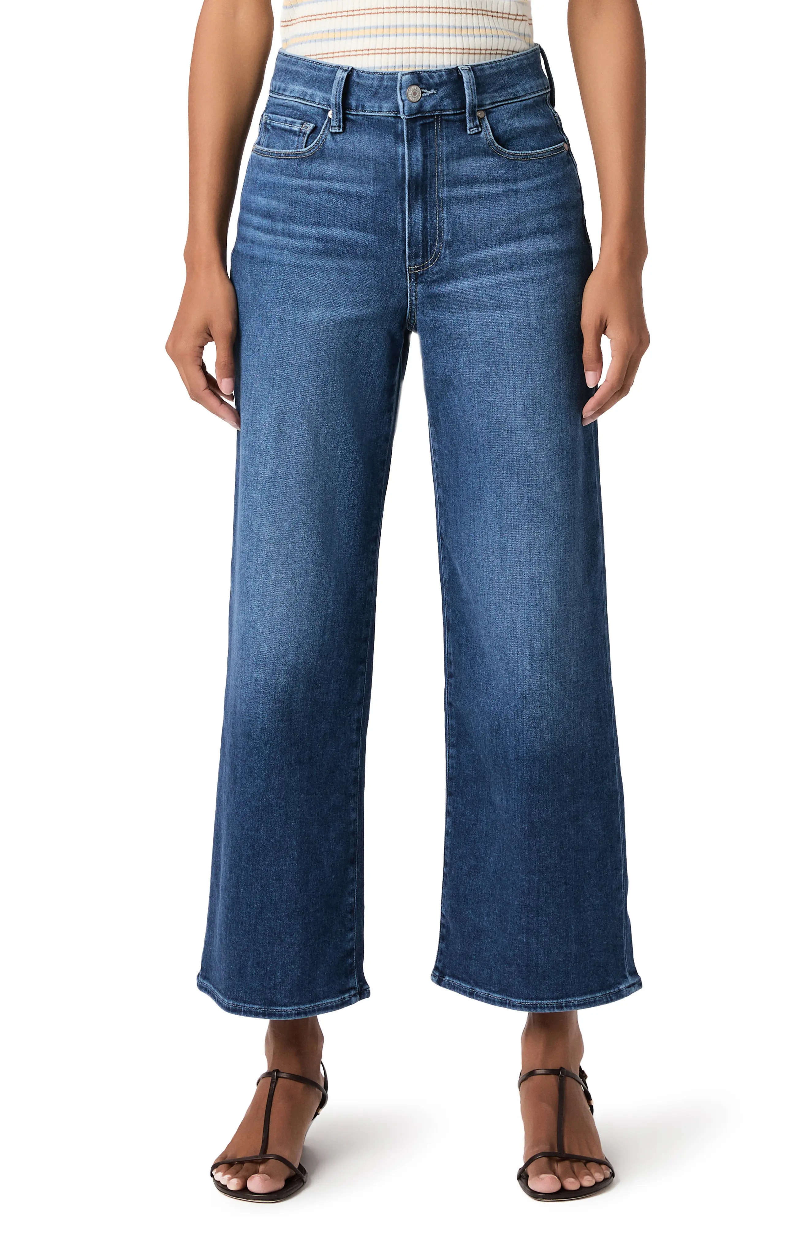 PAIGE Anessa High Waist Ankle Wide Leg Jeans (Women) | Nordstrom | Nordstrom