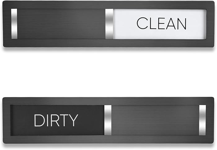 Dishwasher Magnet Clean Dirty Sign, HYF DESIGN Grade 304 Stainless Steel, Non-Scratch/Easy to Rea... | Amazon (US)