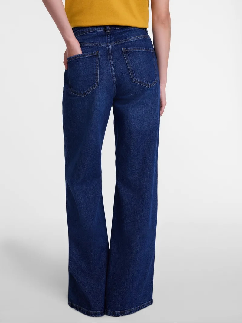 Scenario Women's Wide Leg Jeans, Sizes 0-20 | Walmart (US)