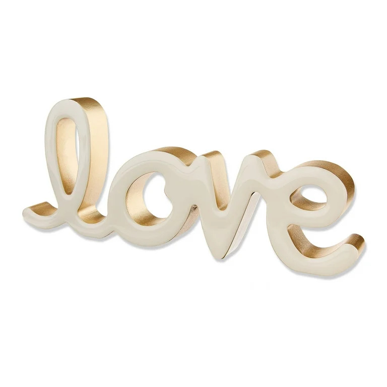Love Tabletop Decoration, Gold, 4" x 9", Valentine's Day by Way To Celebrate | Walmart (US)